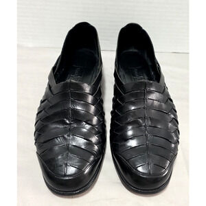 Cole Haan Men's Black Leather Woven Loafers Huaraches Size 9D